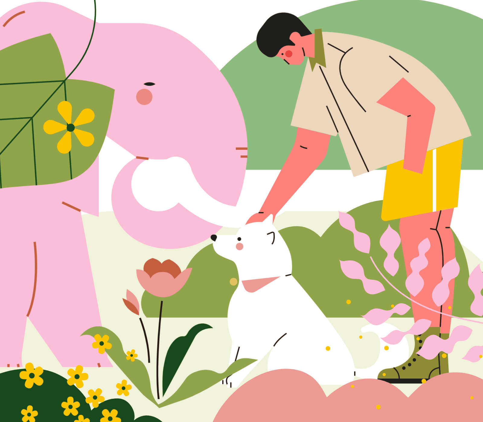 小园素作品 ：遇见你真好 design flat graphic design illustration vector