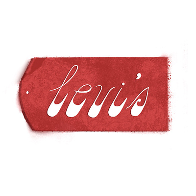 Levi's Retro Redesign clothing label hand drawn lettering levis red retro trendy typography vintage weekly warm up