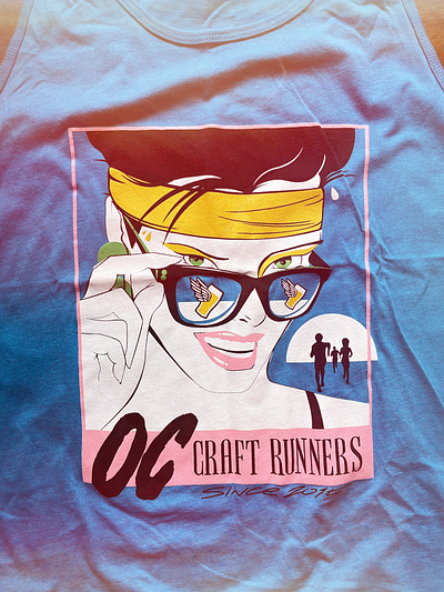 OC Craftrunners Ltd. Edition Tee 80s cardio exercise fitness graphic t shirt graphic tee graphic tshirt marathon marathon running patrick nagel running t shirt training tshirt