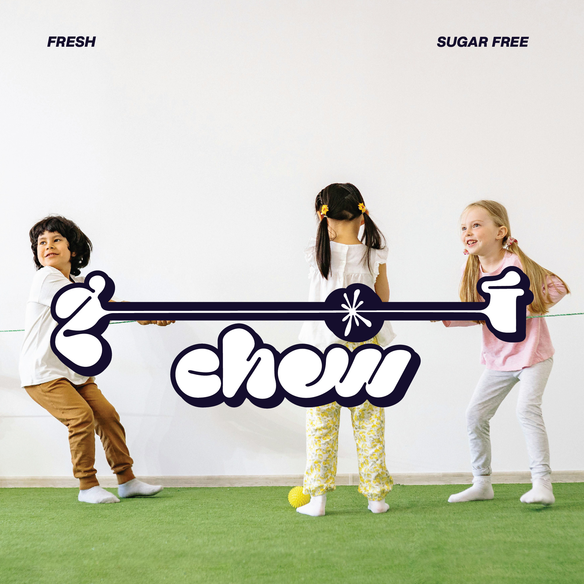 Got Chew (Sugar free gummy) abstract branding brandmark chewy gummy illustration lettering logo logotype wordmark