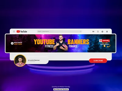 Professional YouTube channel Art, cover, header, banner Design banner ads banner design channel art social media cover thumbnails web banner youtube youtube banner design youtube channel