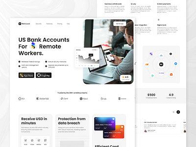 Finance Webflow Template | MetroCard branding design figma finance finance template finance ui graphic design ideapeel landing page template ui uiux ux webflow webflow template