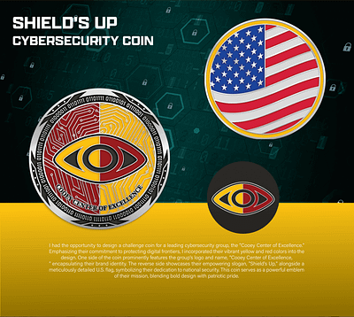 SHIELD'S UP CYBERSECURITY COIN 3d animation branding coin crypto design graphic design illustration logo ui