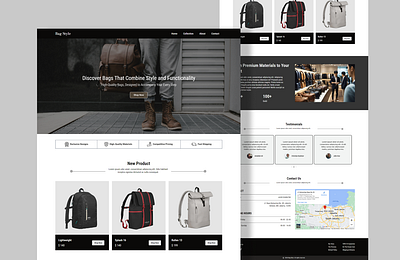 Bag Shop Website Landing Page app bag shop website branding daily daily ui design illustration landing page landing page bage shop landing page website ui ui design website ui ux ux