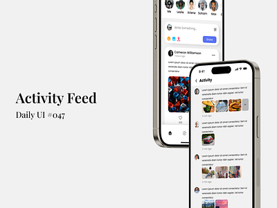 Activity Feed - Daily UI #047 activity activity feed daily ui feed figma mobile app design socila media ui ui design uiux uiux design