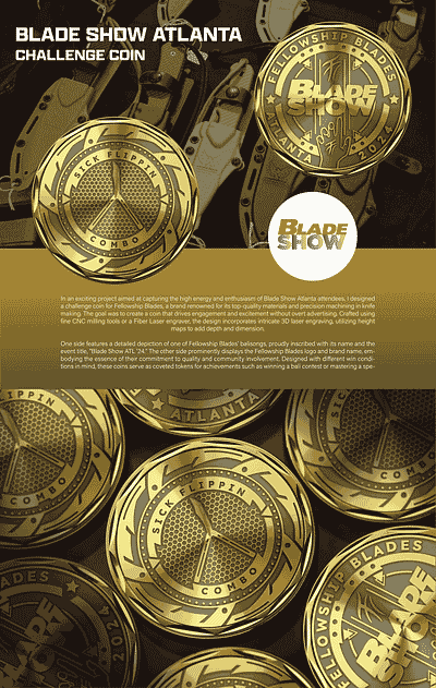 BLADE SHOW ATLANTA CHALLENGE COIN 3d animation branding coin crypto design graphic design illustration logo ui