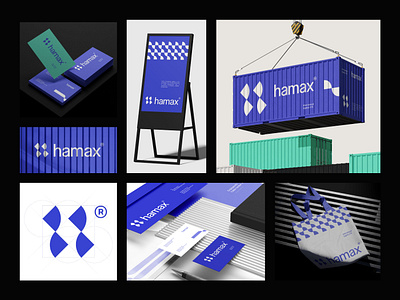 Hamax - Logo & Visual Identity brand brand identity branding cargo company container logistic logistic support logo minimalist logo shipment shipping shipping logo transportation logo visual identity