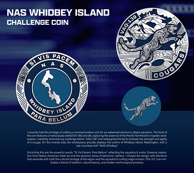 NAS WHIDBEY ISLAND CHALLENGE COIN 3d animation branding coin crypto design graphic design illustration logo ui