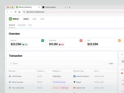 Welhub - Account Design barly clean design designer finance financial fintech ui uidesign ux uxdesign uxerflow wealth web web app web design website