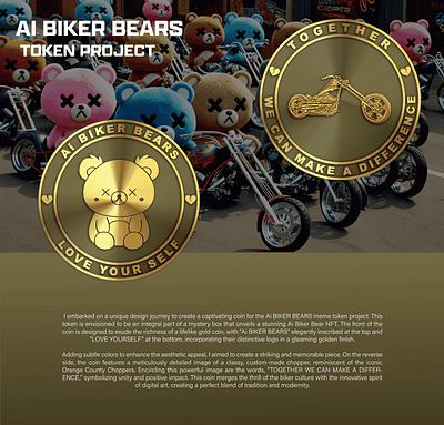 AI BIKER BEARS TOKEN PROJECT VER 2 3d animation branding coin crypto design graphic design illustration logo ui