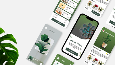 UI UX Apps House Plants app green planst ui ui ux