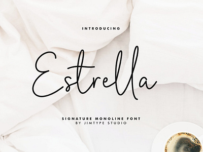 Free Font - Estrella Signature Font from Jimtype Studio branding design font design fonthandwriting handlattering illustration letteringfont script lettering typography ui