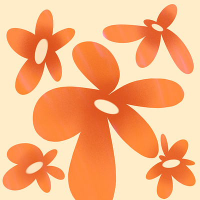 Pattern flor flower naranja orange pattern