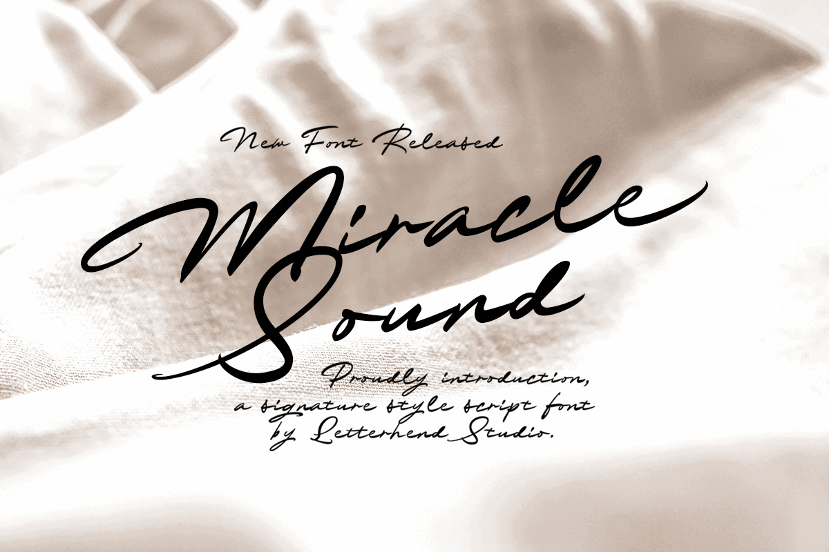 Miracle Sound Signature Script freebies handwriting font