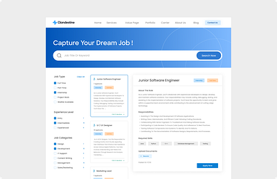 Hire us page branding design ui ux