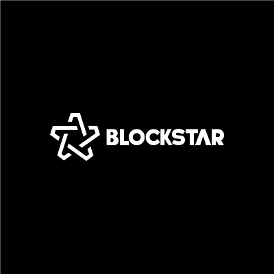 blockstar logo design 3d branding graphic design logo