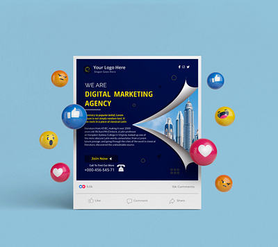 Social Media Post Design advertise branding business corporate creative design graphic design illustrator modern social media social media design social media post