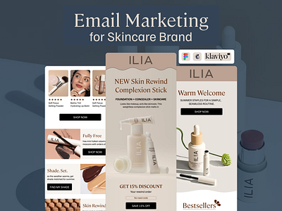 Skincare brand email design email template html email design klaviyo email design mailchimp template newsletter design skincare email template trendy and modern email design