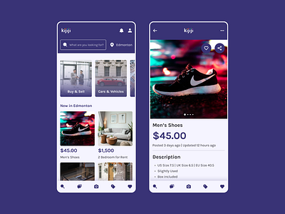 Kijiji - App Redesign Concept app design buy and sell design e commerce kijiji mobile mobile app mobile design mobile ui ui user interface