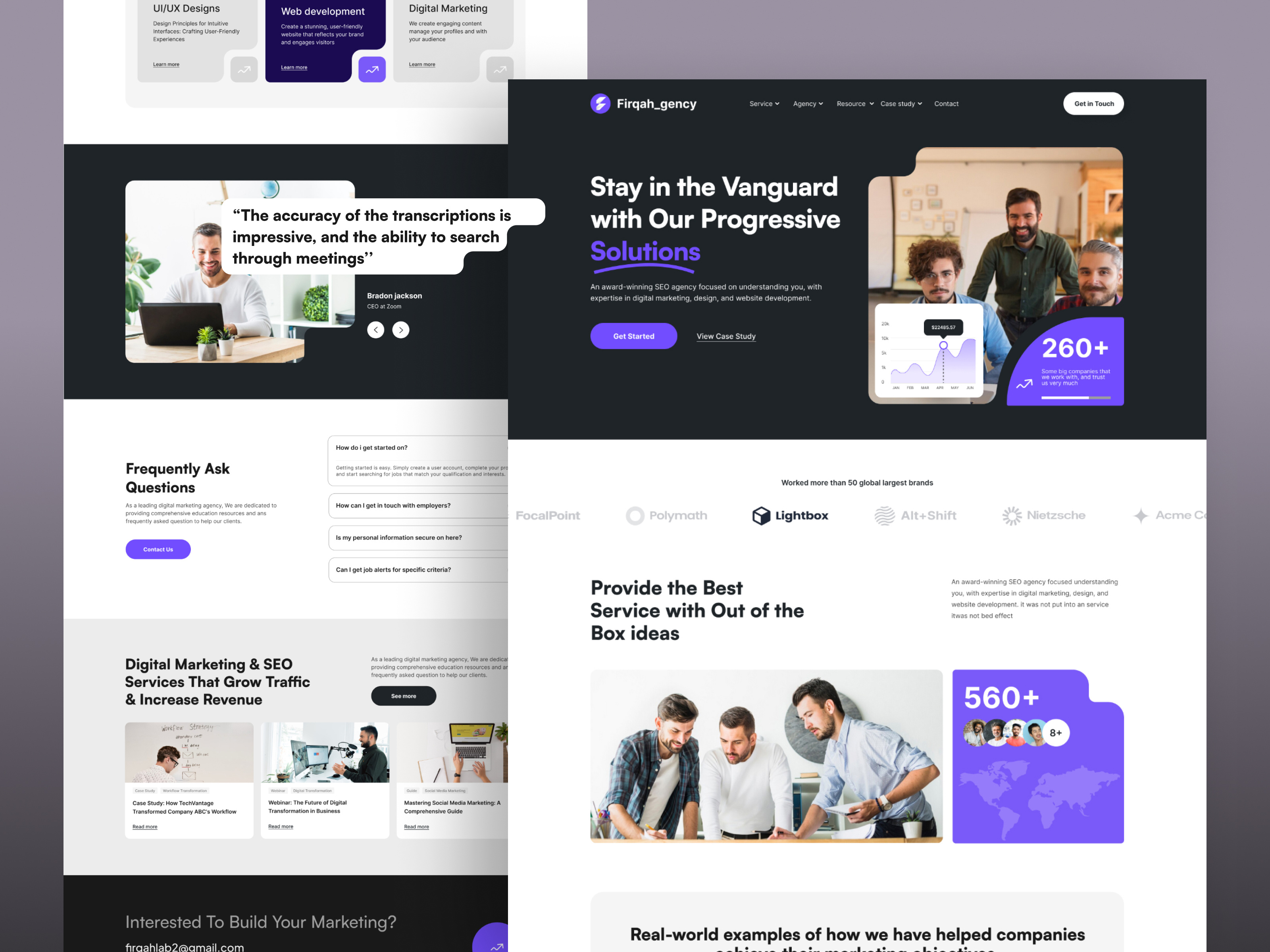 Example of Agency Landing Page | Digital Agency 