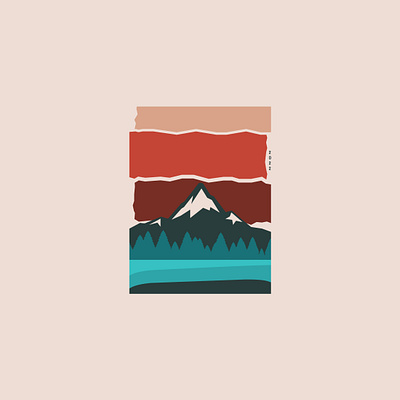 Mountain Illustration artwork flat design graphic design illustration logo vector wanderlust