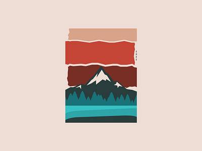 Mountain Illustration artwork flat design graphic design illustration logo vector wanderlust