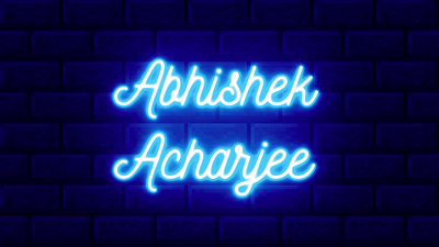 Glowing Neon Logo/name animation graphic design logo