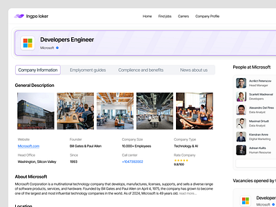 Ingpo loker - Company Profile Dasboard career clean company profile dashboard employment hiring job job board job finder job listing job search job seeker linkedin minimalist recruiter resume saas saas dashboard ui work