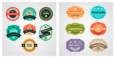 Retro badge collection badge colorful badge logo retro retro badge vector vintage badge