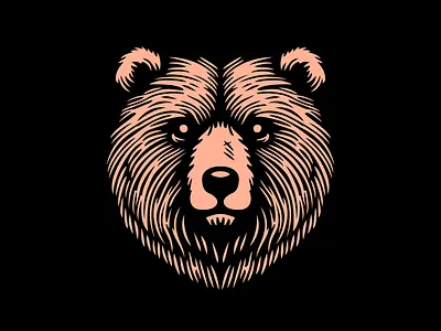 Bear animal bear branding engraving logo wild