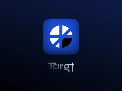 Targt App Logo 3d app branding budget chart dark design digital logo mobile pie ui ui design uiux ux