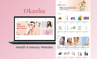 Okasha- Health Website app app design beauty branding design health health and beauty landing page ui uiux uiux design uiux designer user web design website design website development