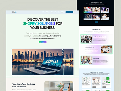 WhenLab Service-based Website Landing page design branding conceptual design service design ui ux web design website