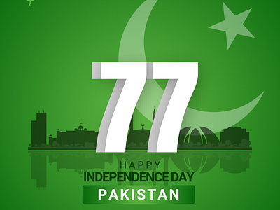 Pakistan's 77th Independence Day graphic design