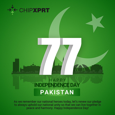 Pakistan's 77th Independence Day graphic design