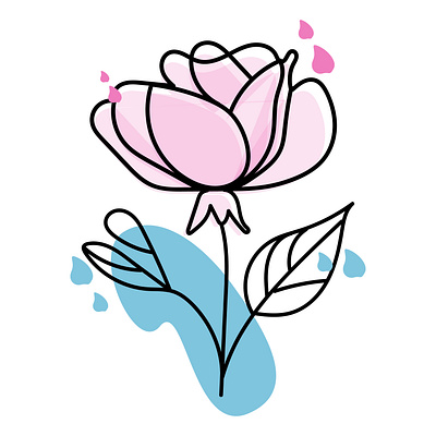 Rose one-line art Hand drawing concept 3d adobe illustrator animation art work branding colorfulll concept art design drawing flower graphic design illustration line art logo logobrand modern motion graphics rose simple vector