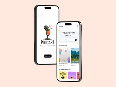 Podcast - Mobile App app clean design figma minimal mockups podcast app podcast mobile app podcast mobile app design ui ux