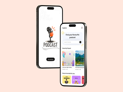 Podcast - Mobile App app clean design figma minimal mockups podcast app podcast mobile app podcast mobile app design ui ux