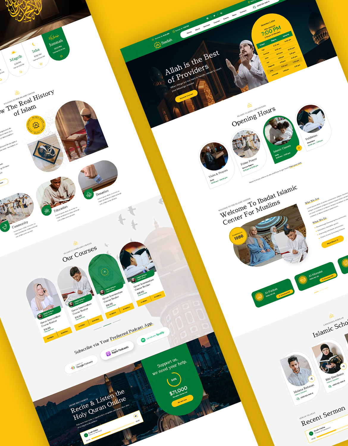 Islamic Center & Mosque HTML Template religion