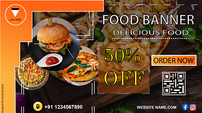 Banner on A Restaurant meal's Offer banner graphic design