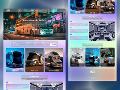 Luxury Travel Bus Website Landing page appdesign behance branding design designer designinspiration dribbble graphicdesign illustration interface logo ui uidesign uiux userexperience userinterface ux uxdesign webdesign webdesigner