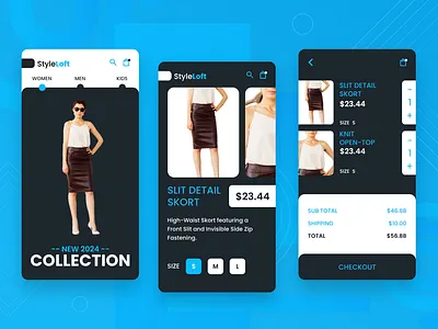 Fashion Store Mobile App UI app clothing design e commerce fashion mobile store ui ux
