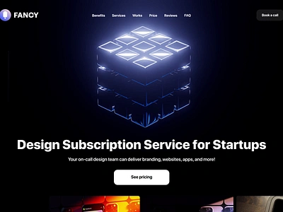 Fancy.Design full scroll 3D animation Landing page 3d 3d animation ai ai service ai web ai website crypto crypto service finance fintech landing landing page landingpage subscription web web design web site web3 website