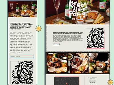 Site for Trendy London Eatery design motion graphics web design