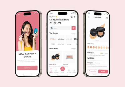 Vanitee - Beauty Shopping App app beauty cosmetic design mobile shopping skincare ui ux