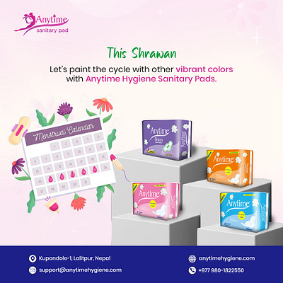 Sanitary Pads Social Media Design branding design facebook post graphic design pad sanitary pad social media post