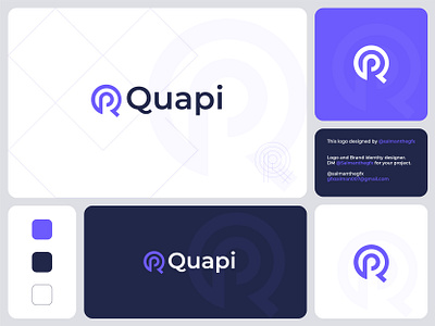 PQ LOGO FOR QUAPI 3d logo design graphic design illustration logo logos minimal minimal logo pq logo quapi logo redesign logo vr logo for venturerise