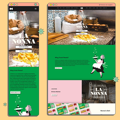 Website for London Pasta Shop branding design graphic design web design