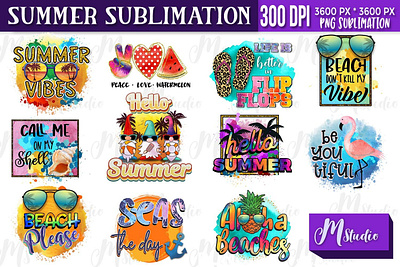 Summer sublimation Bundle 3d animation branding graphic design logo motion graphics ui