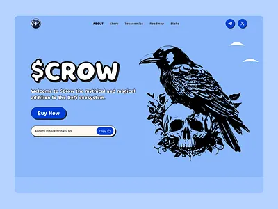 Crypto meme coin website design crow meme crypto meme crypto website cryptocurrency landing page meme meme coin meme coin website meme website website design